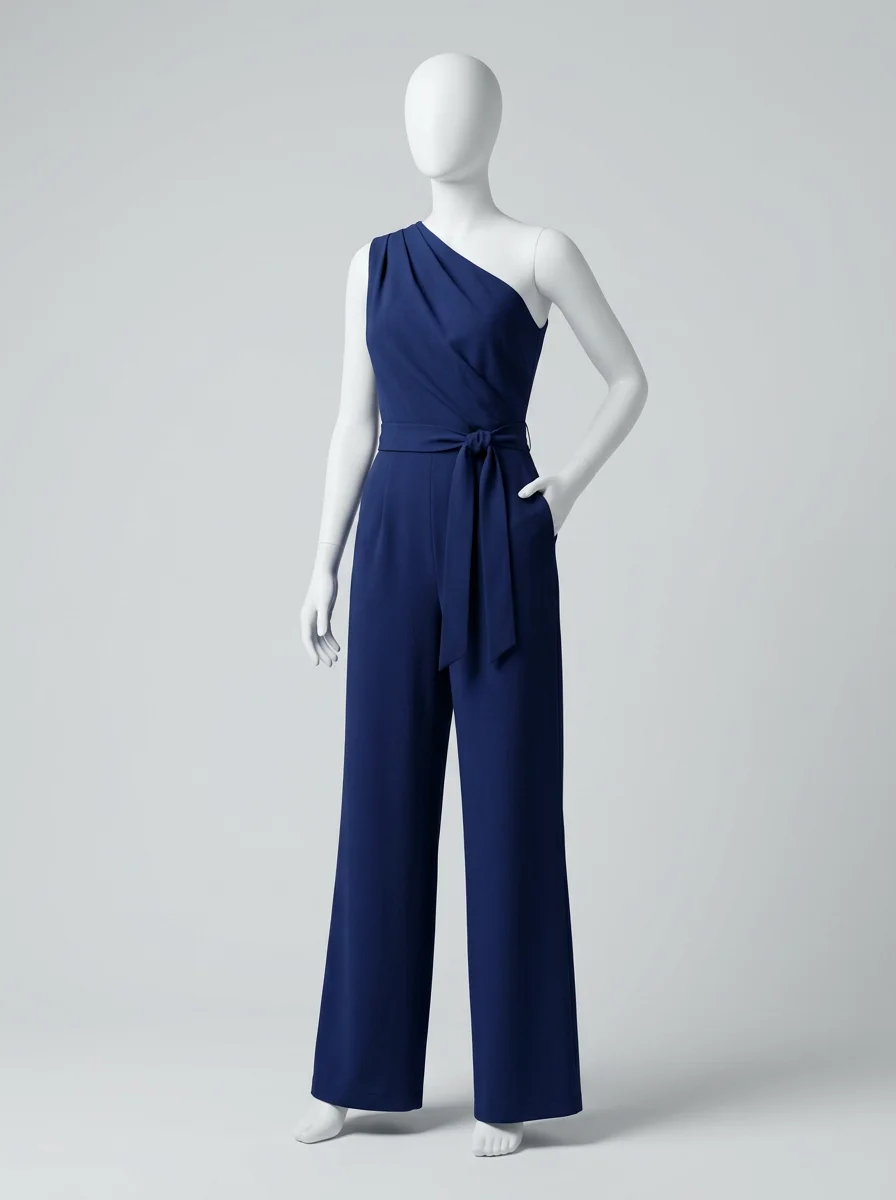 Combinaison bleu sans manches ajustée moderne femme - Vue 13 - combinaison bleu