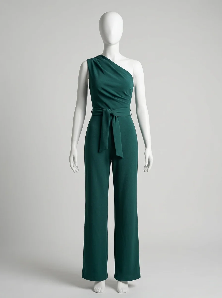 Combinaison bleu sans manches ajustée moderne femme - Vue 8 - combinaison bleu